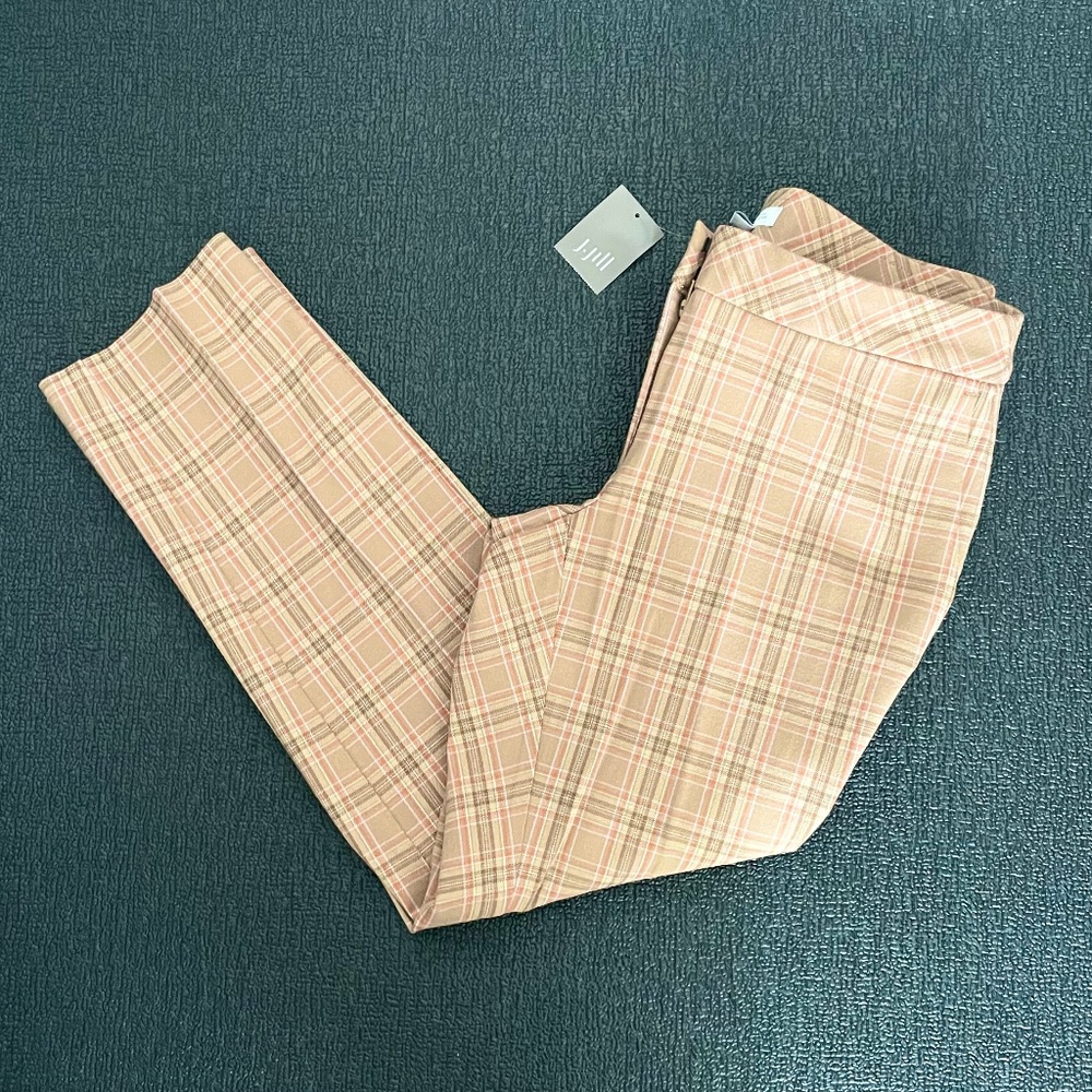 J.Jill Bi-Stretch Plaid Pants NWT 2P